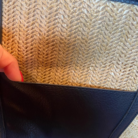 French Connection Lucia Straw Double Handle Tote Bag - Picture 4 of 15